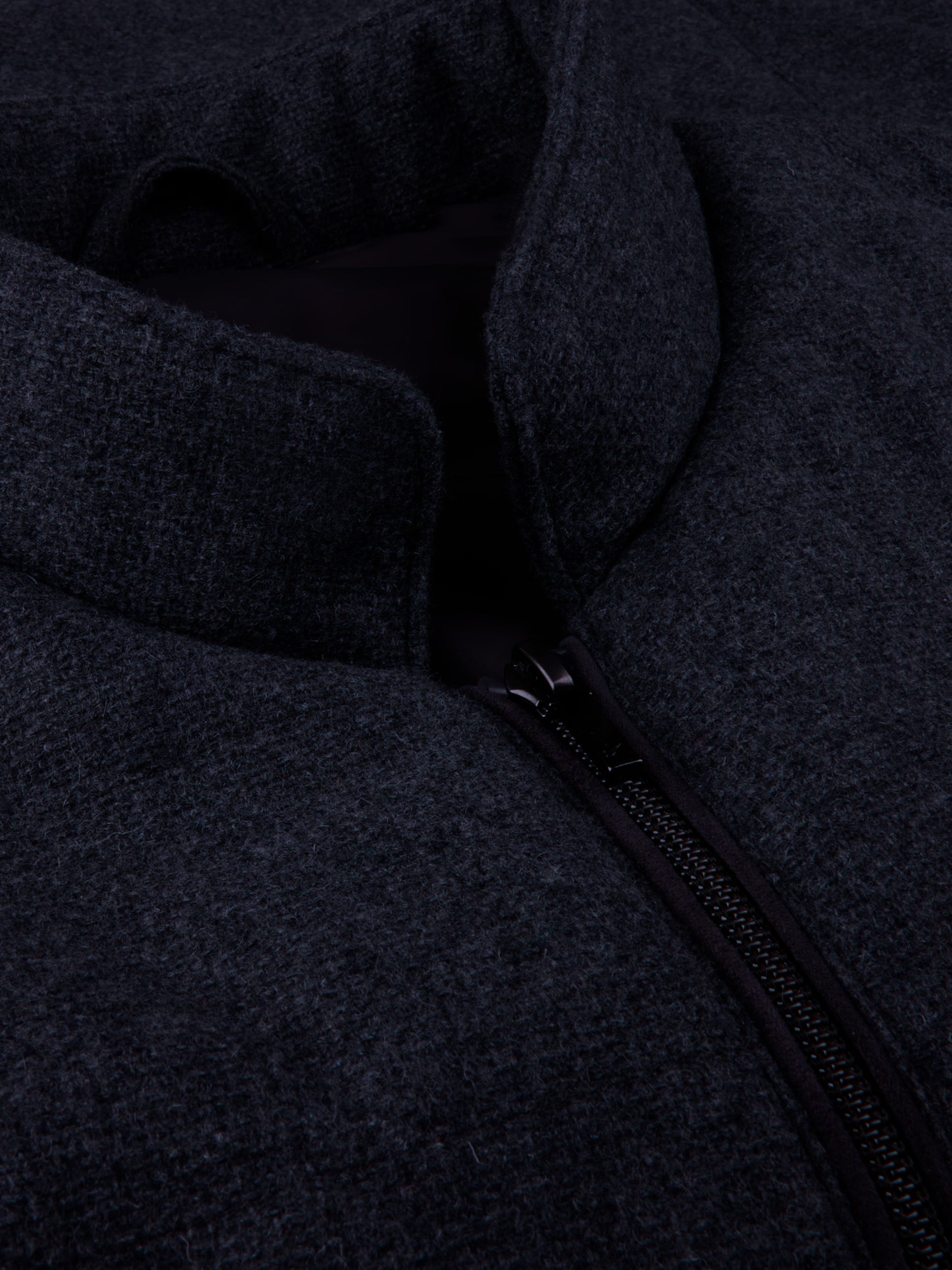 VEST ZIP ALCANTARA TEXTURED WOOL