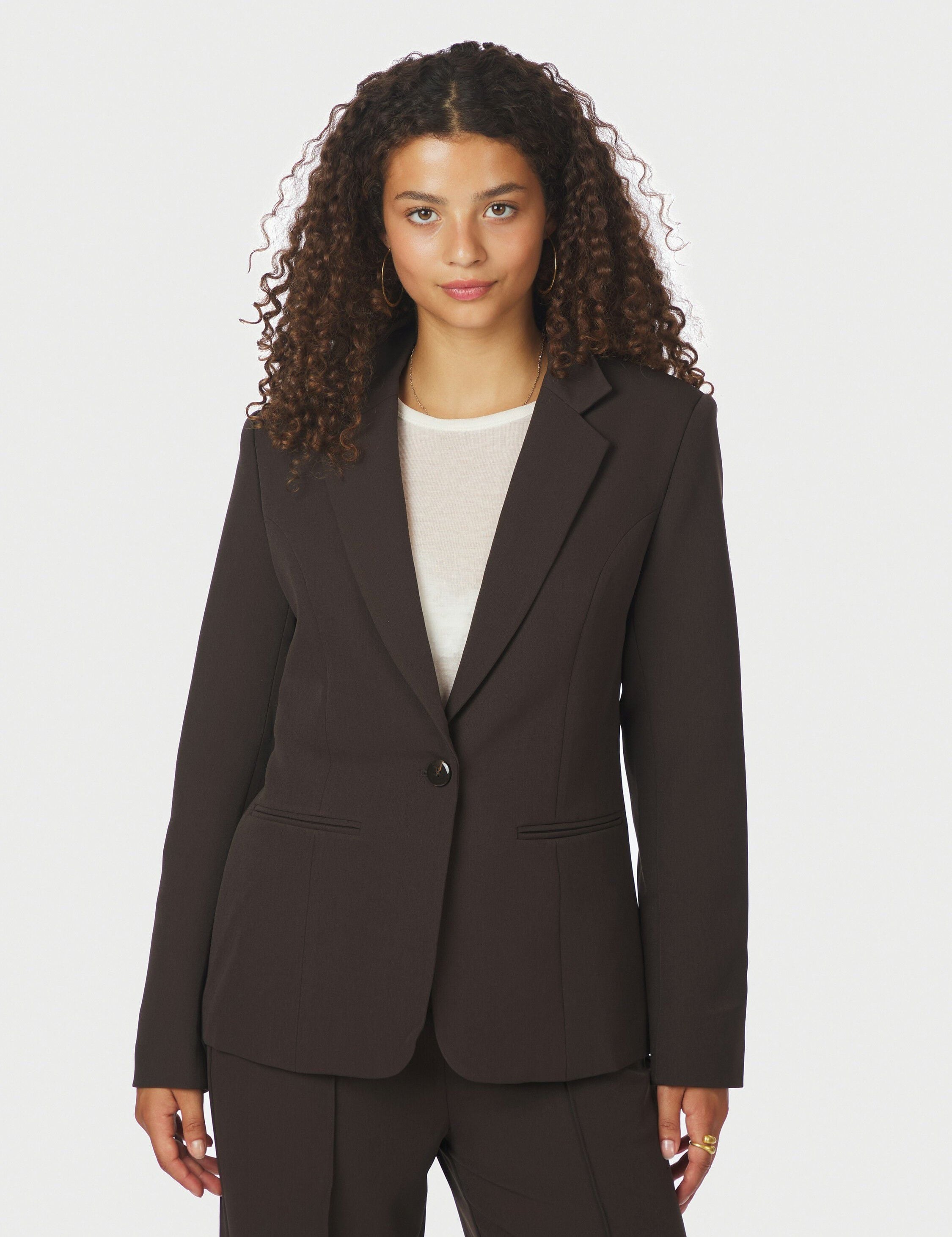 FRANCINE SUIT BLAZER 676 DARK BROWN
