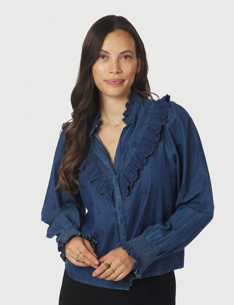 DEGAS DENIM BLOUSE