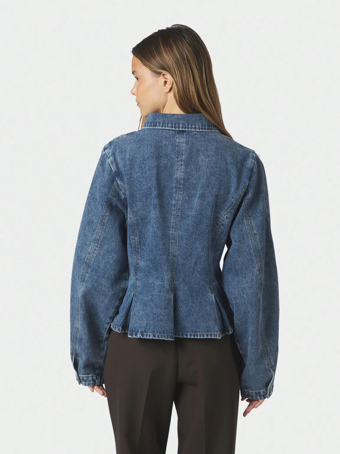 RIVORA DENIM PEPLUM JACKET