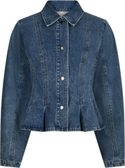 RIVORA DENIM PEPLUM JACKET