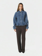 RIVORA DENIM PEPLUM JACKET