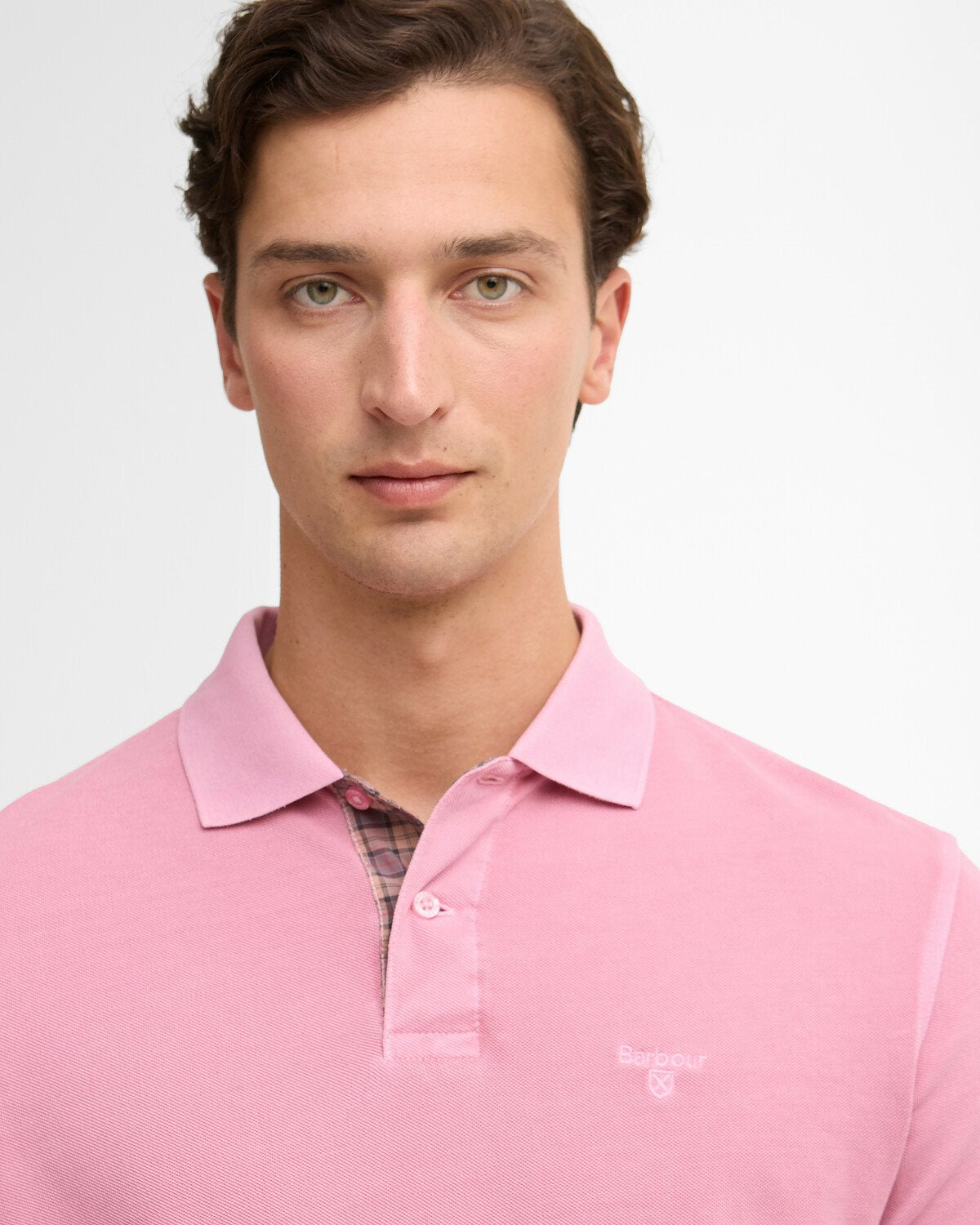 WASHED TARTAN TAILORED POLO