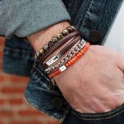 LÄDERARMBAND DUBBELT
