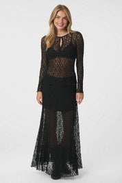 Mariya Lace Skirt - 100 BLACK