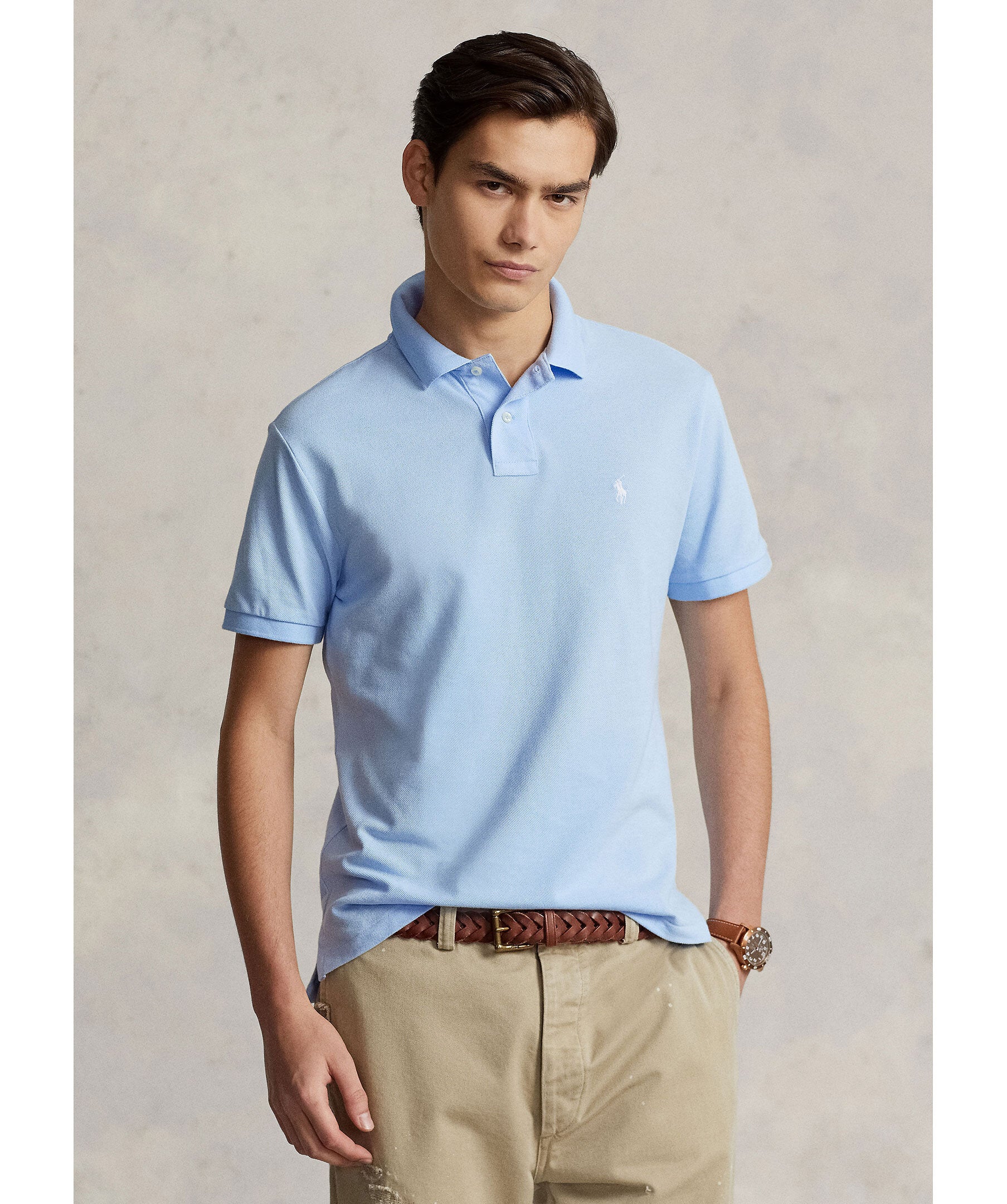 SSKCCMSLM1-SHORT SLEEVE-KNIT 013 OFFICE BLUE