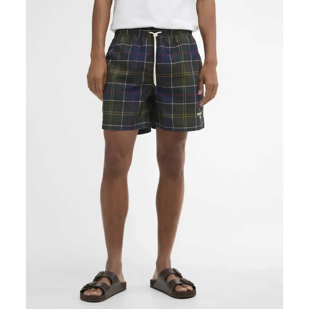 STAPLE TARTAN SWIM SHORTS