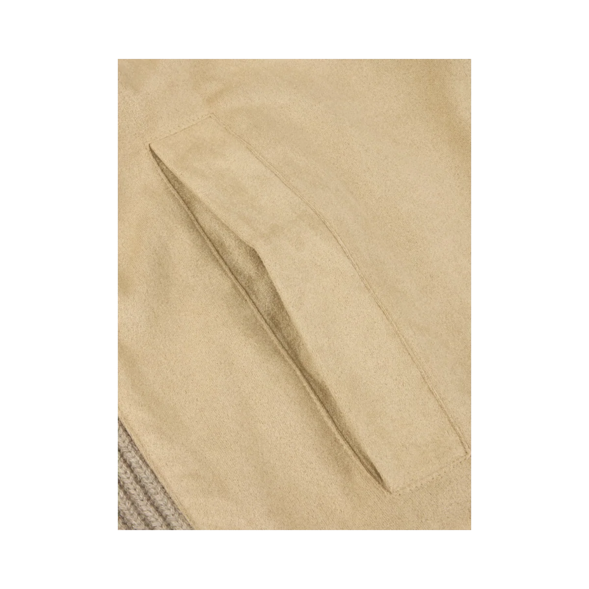 JACKET KNITTED HYBRID BUTTONED ALCANTARA