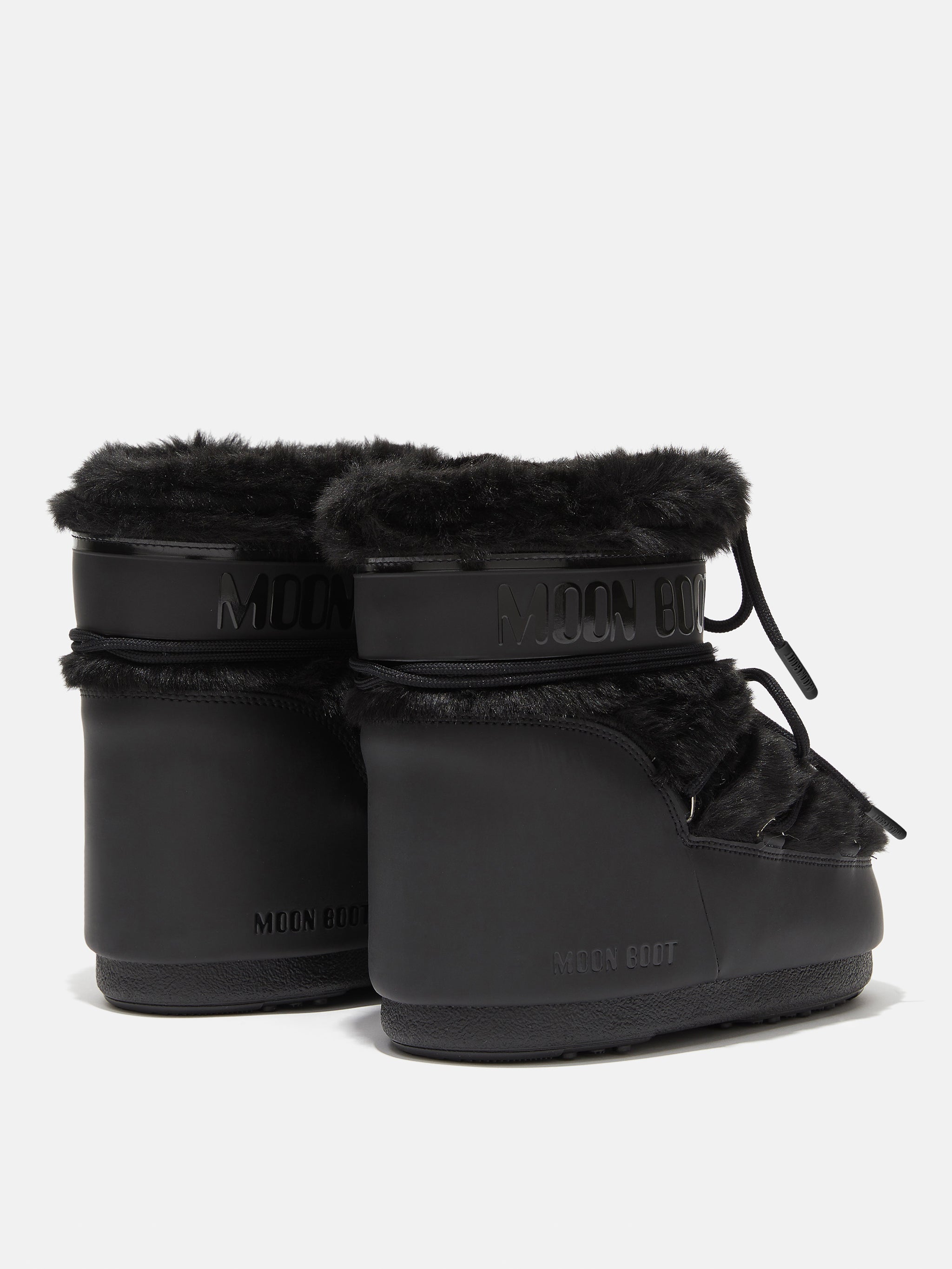 Moon Boot Icon Low Faux Fur Black