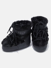 Moon Boot Icon Low Faux Fur Black