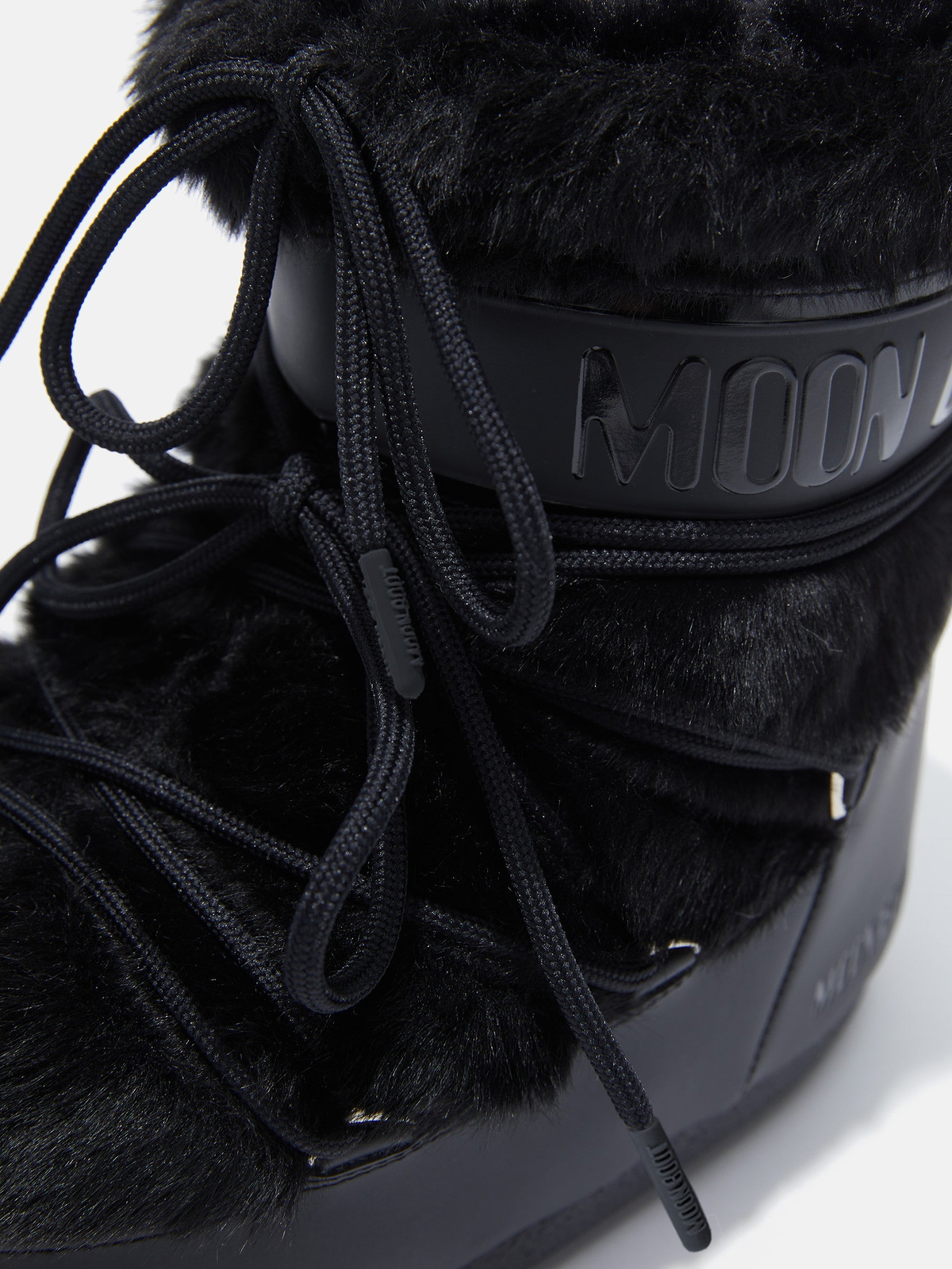 Moon Boot Icon Low Faux Fur Black