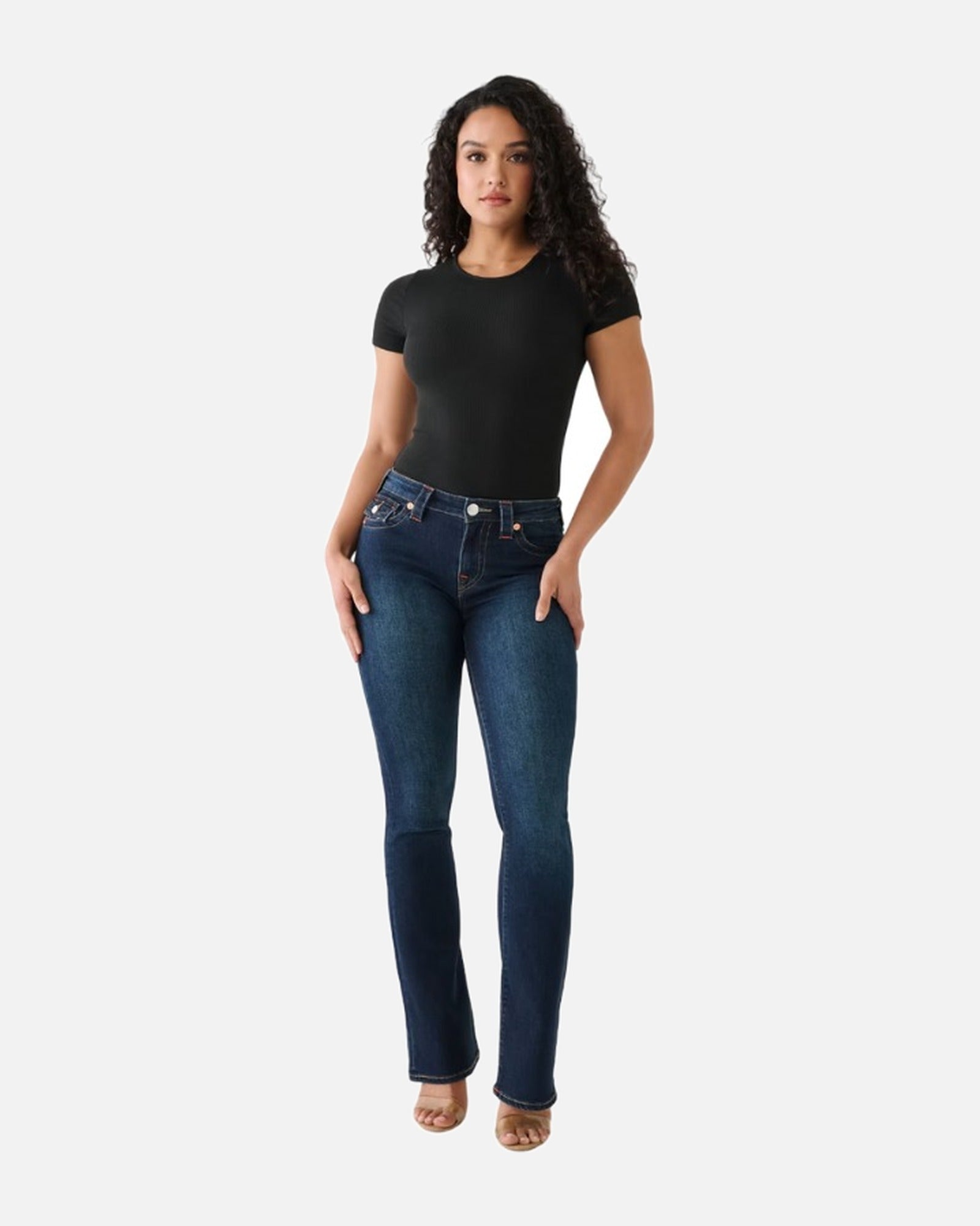 Becca Mid Rise Boot Cut Flap - MUDDY WATERS