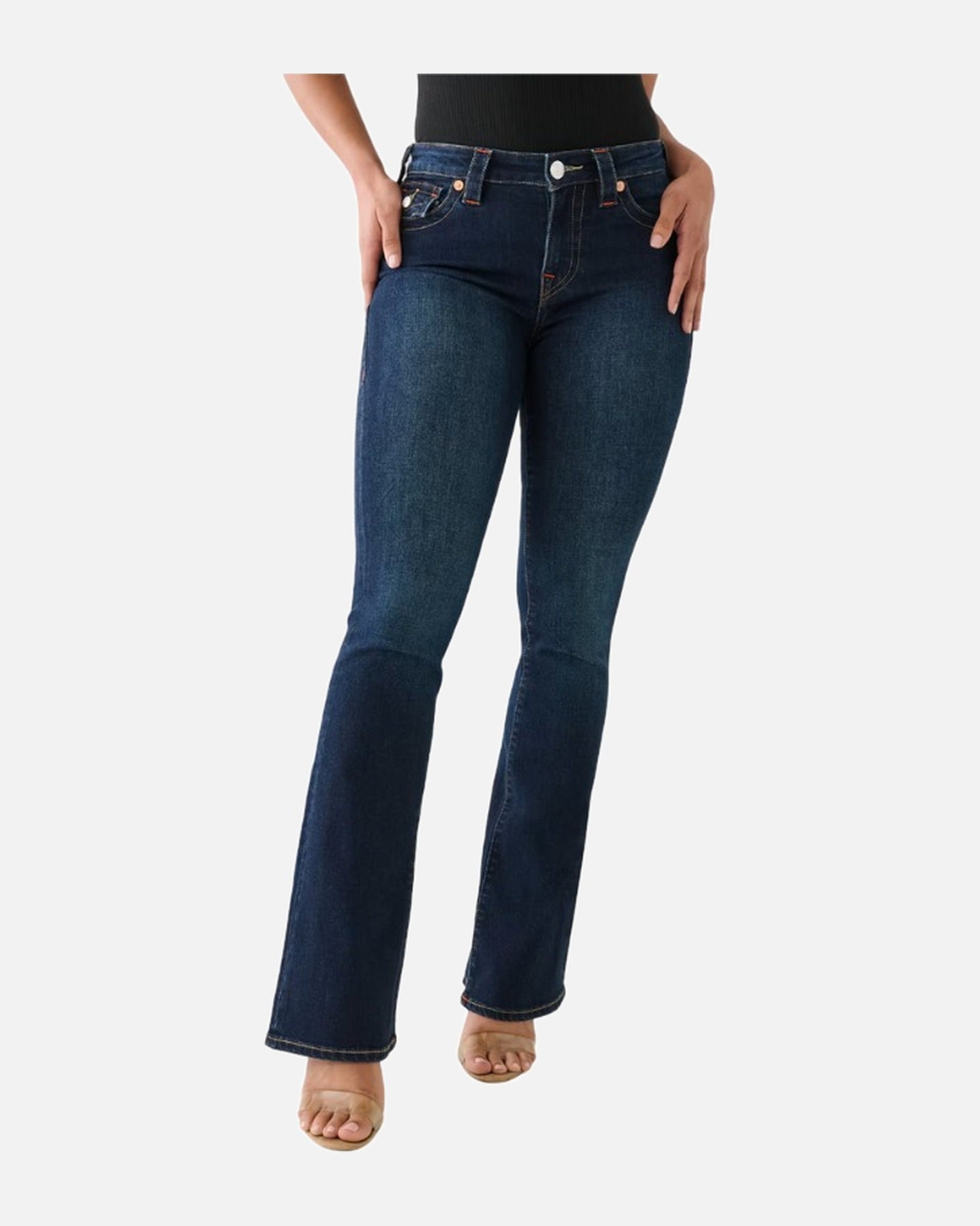 Becca Mid Rise Boot Cut Flap - MUDDY WATERS