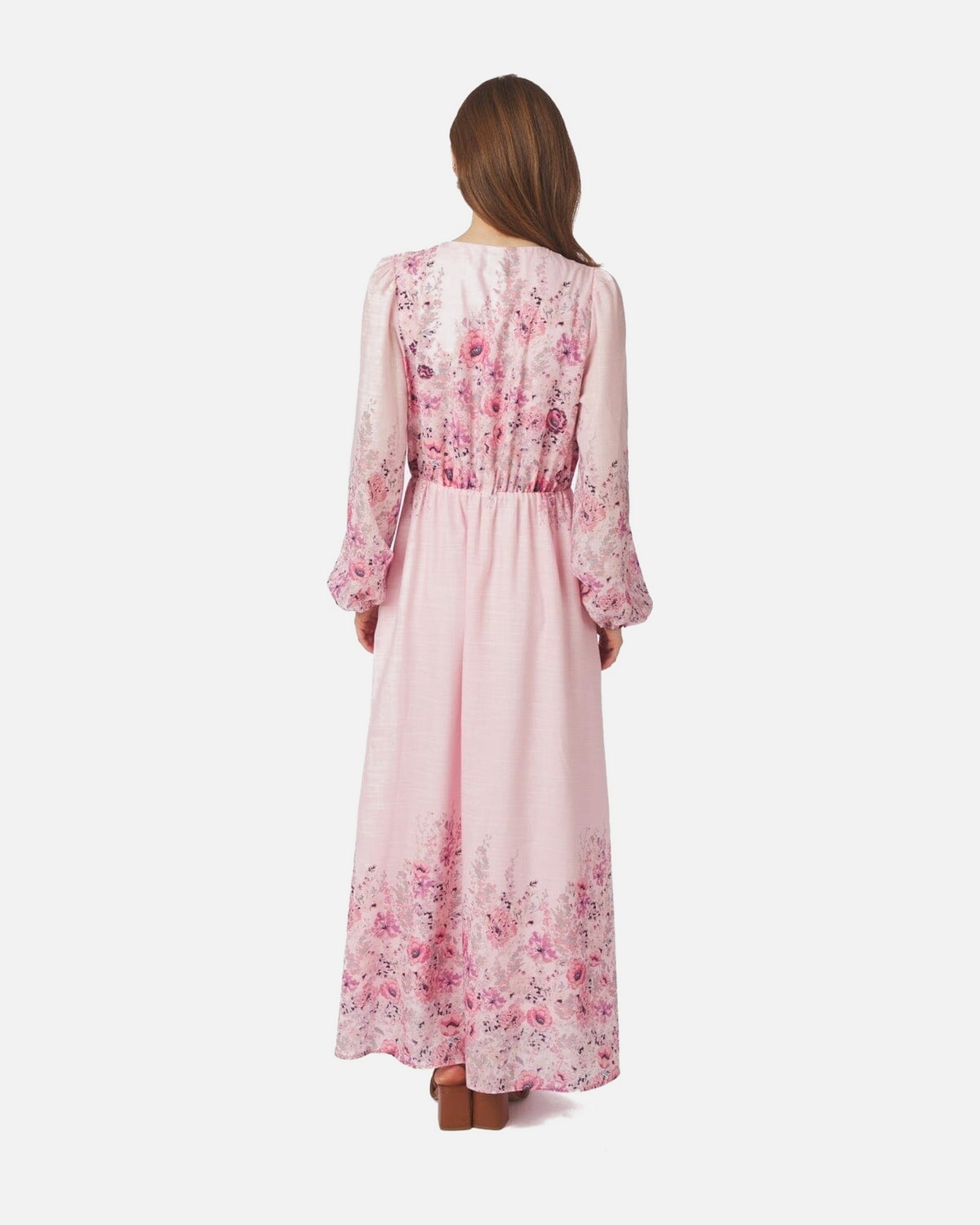 Silfi Flower Print Dress - 630 DUSTY ROSE