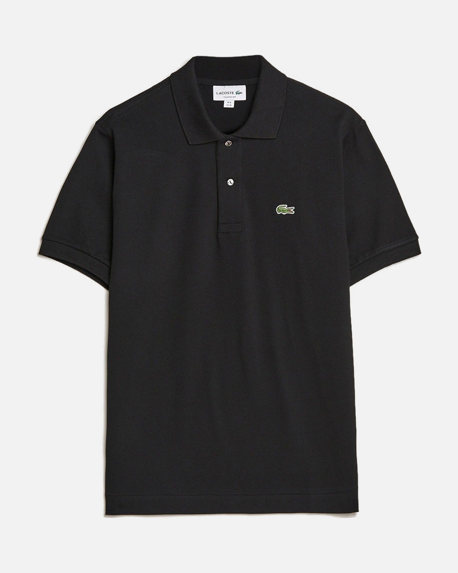 SHORT SLEEVED RIBBED COLLAR SHIRT 031 BLACK
