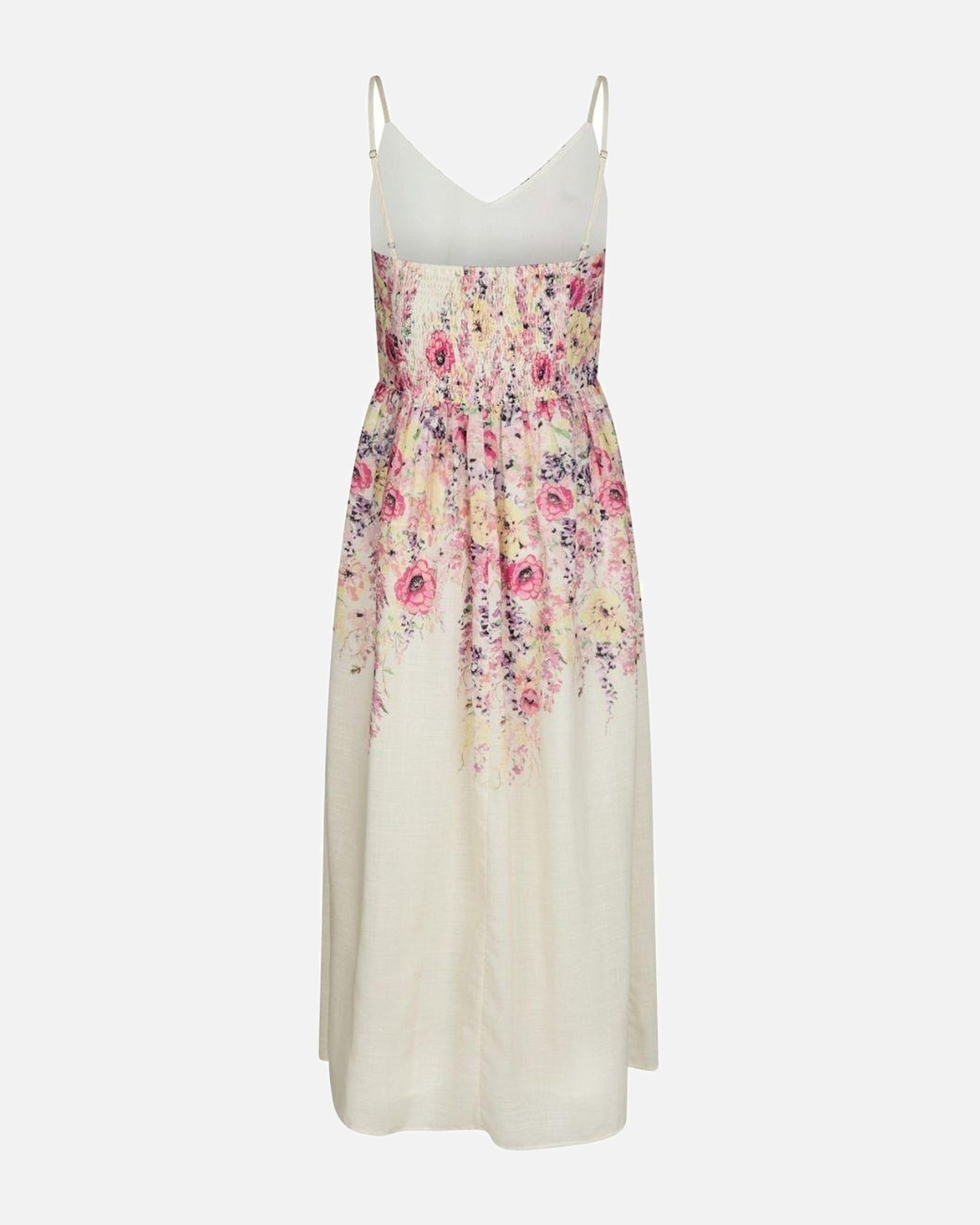 Sanni Flower Print Dress - 124 IVORY