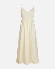 Savani Long Linen Dress - 191 LIGHT YELLOW