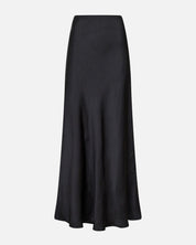 Vicky Heavy Sateen Skirt - 100 BLACK