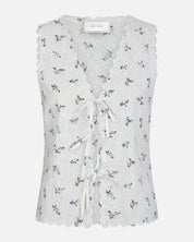 Bibi Embroidery Print Top - 121 OFF WHITE