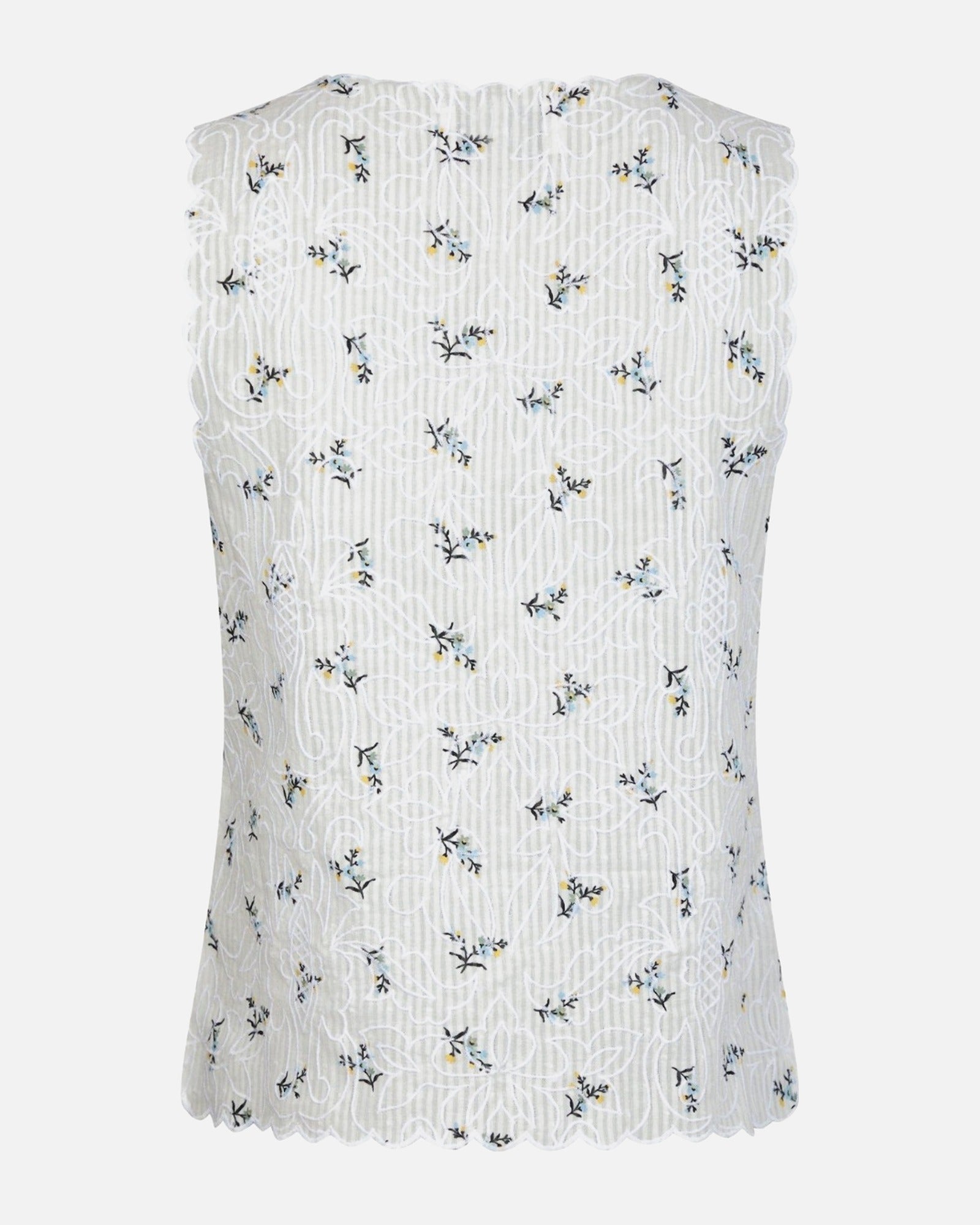 Bibi Embroidery Print Top - 121 OFF WHITE