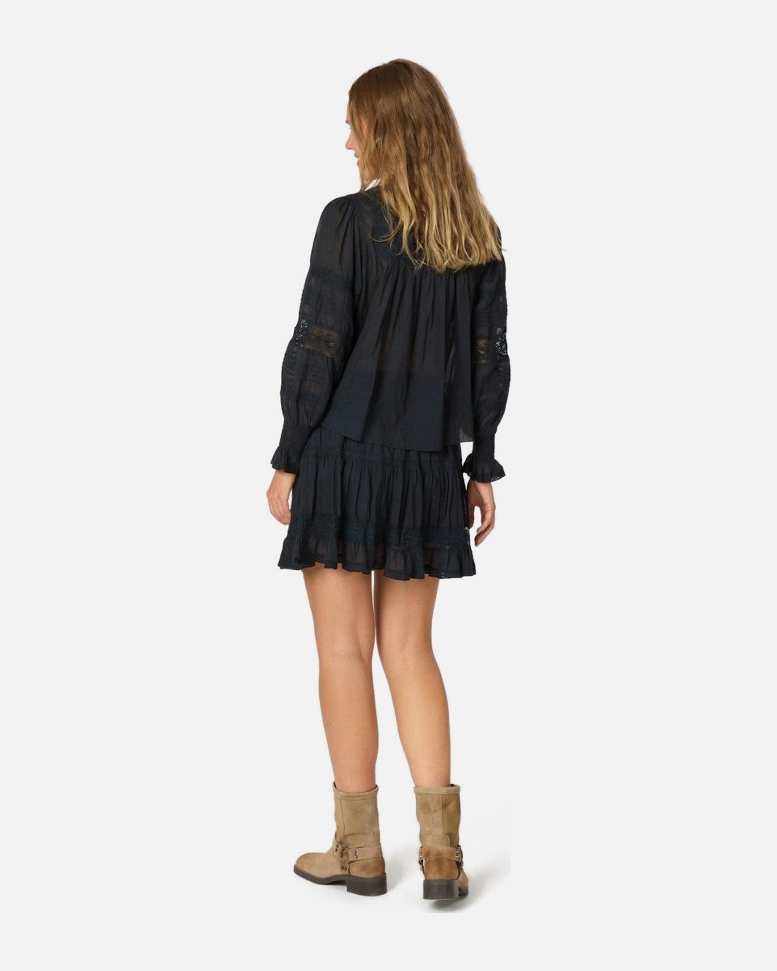 Ebba S Voile Blouse - 141 NAVY