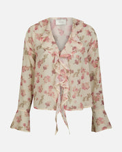 Anika Marigold Print Blouse - 122 CREME