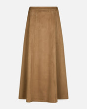 Raya Faux Suede Skirt - 604 COGNAC