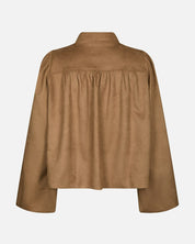Tirsa Faux Suede Jacket - 604 COGNAC