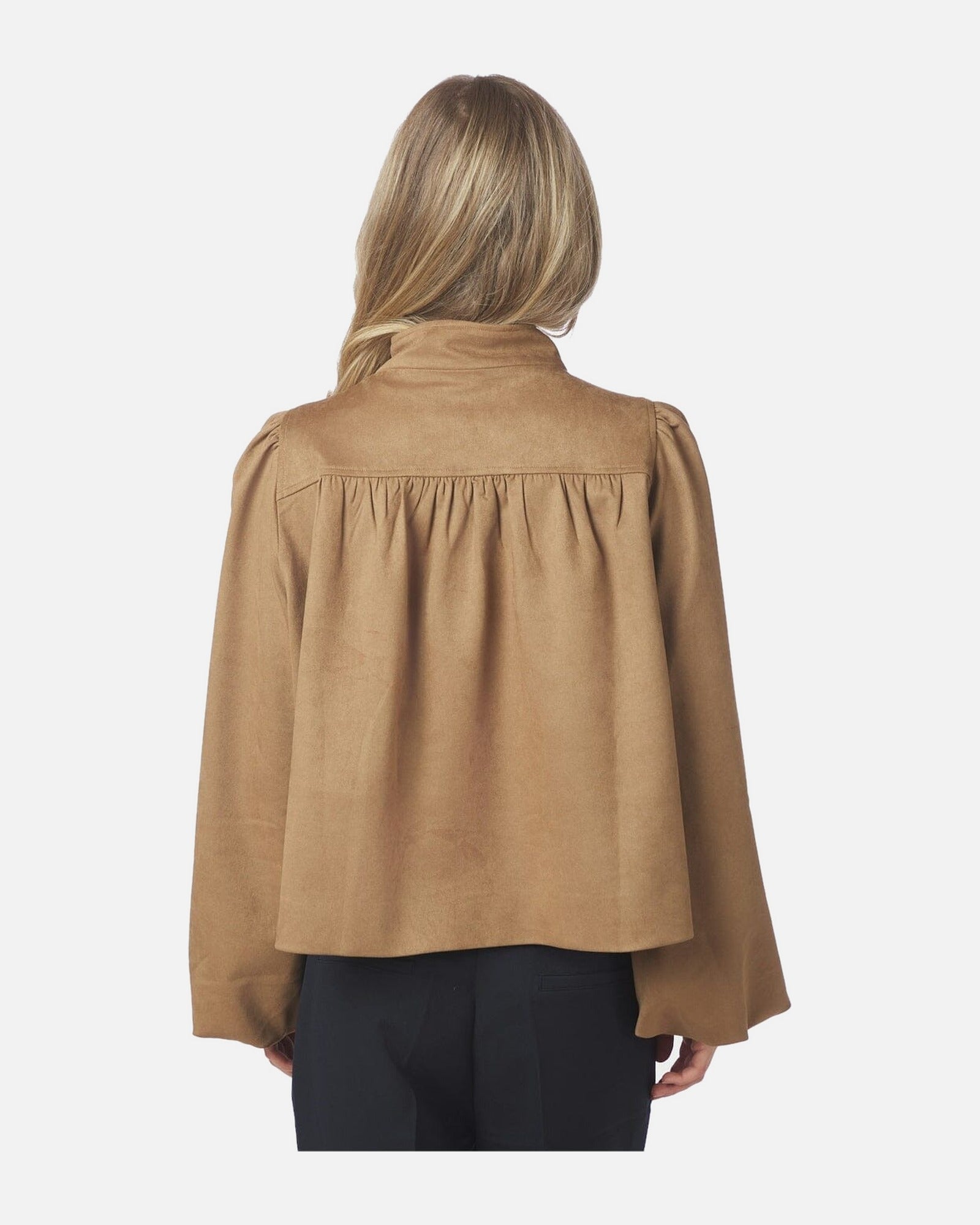 Tirsa Faux Suede Jacket - 604 COGNAC