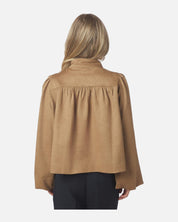 Tirsa Faux Suede Jacket - 604 COGNAC