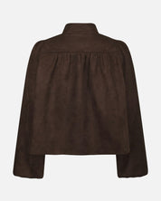 Tirsa Faux Suede Jacket - 676 DARK BROWN