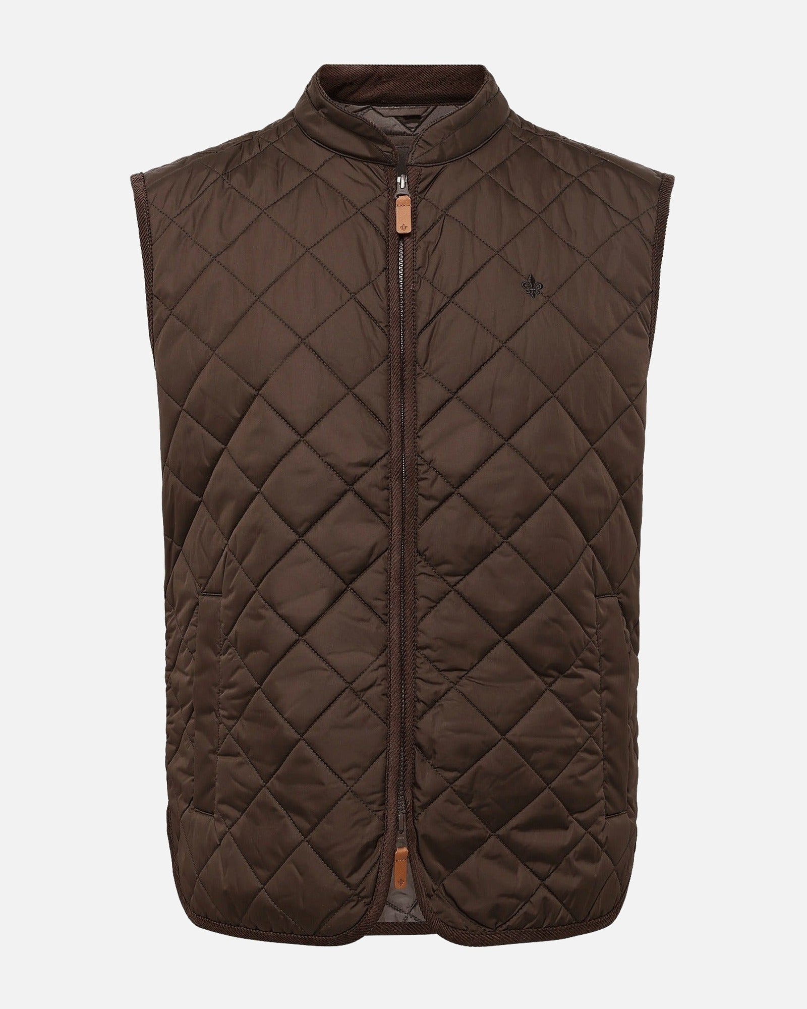 Morris Teddy Quilted Vest Brown