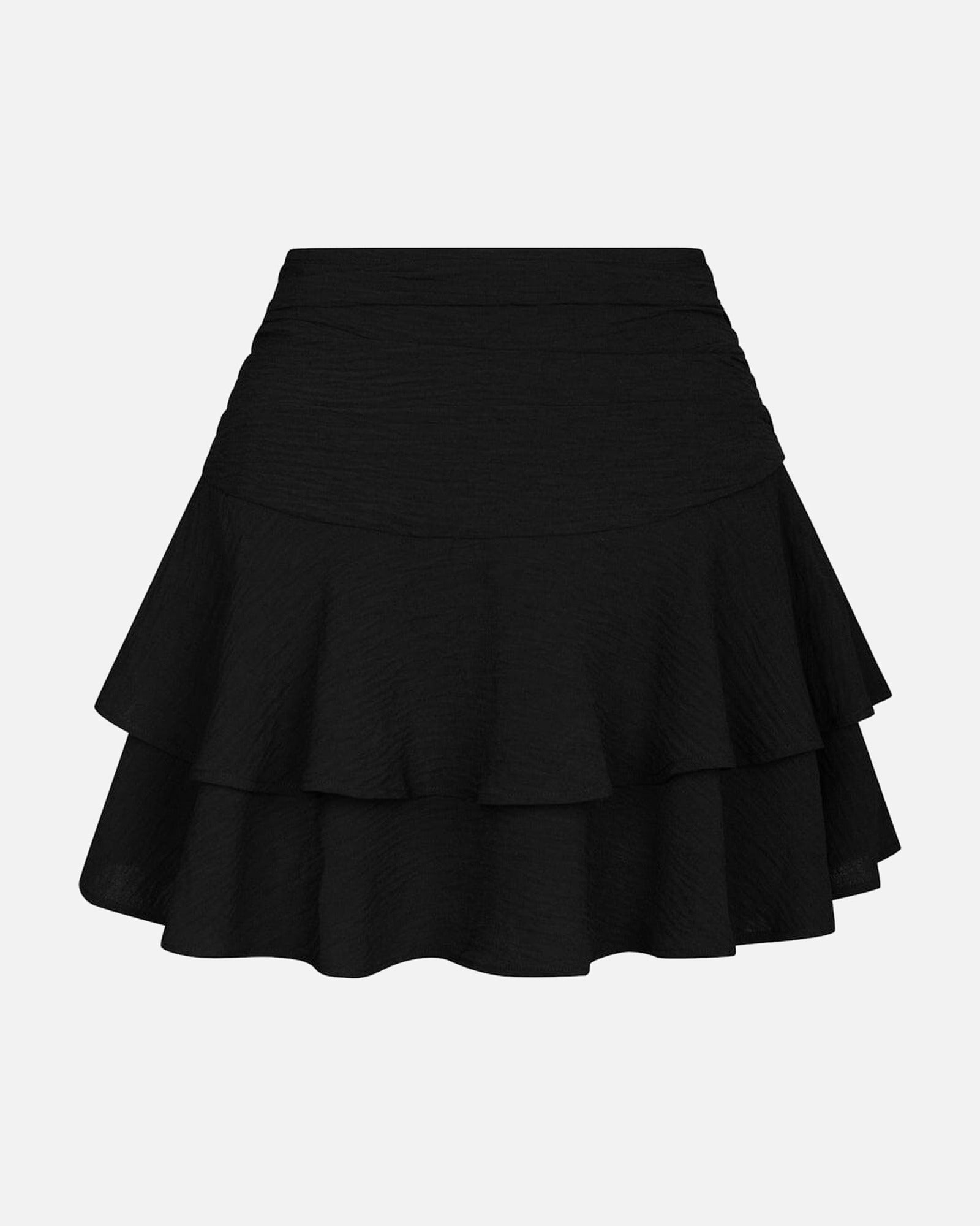 Mitra Frill Structure Skirt - 100 BLACK