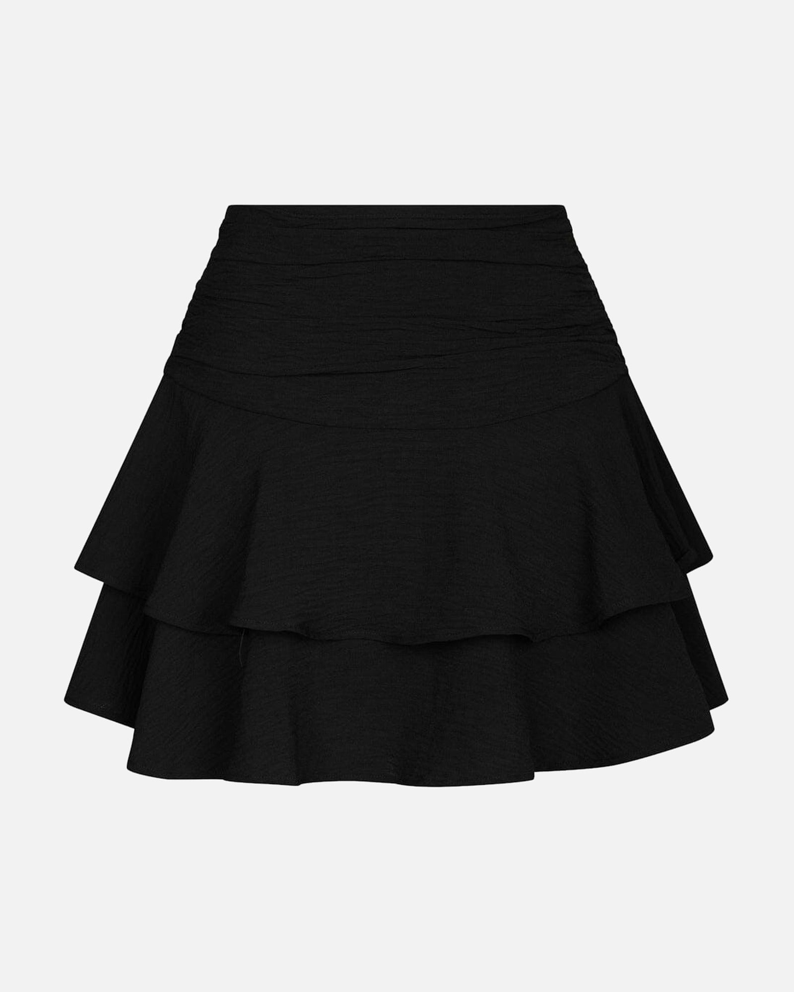 Mitra Frill Structure Skirt - 100 BLACK