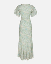 Celesse Print Chiffon Dress - 154 LIGHT GREEN
