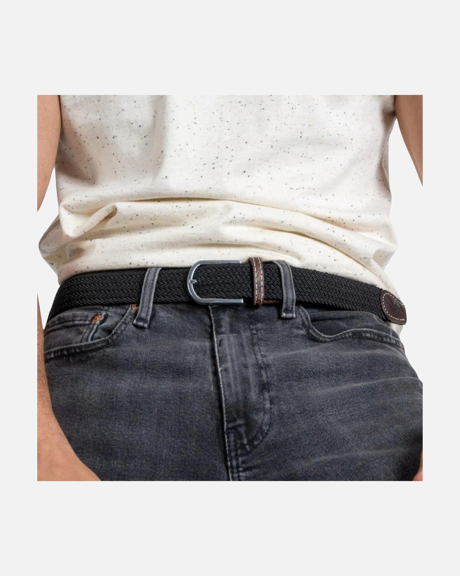 Elastic Woven Belt - ALL BLACK