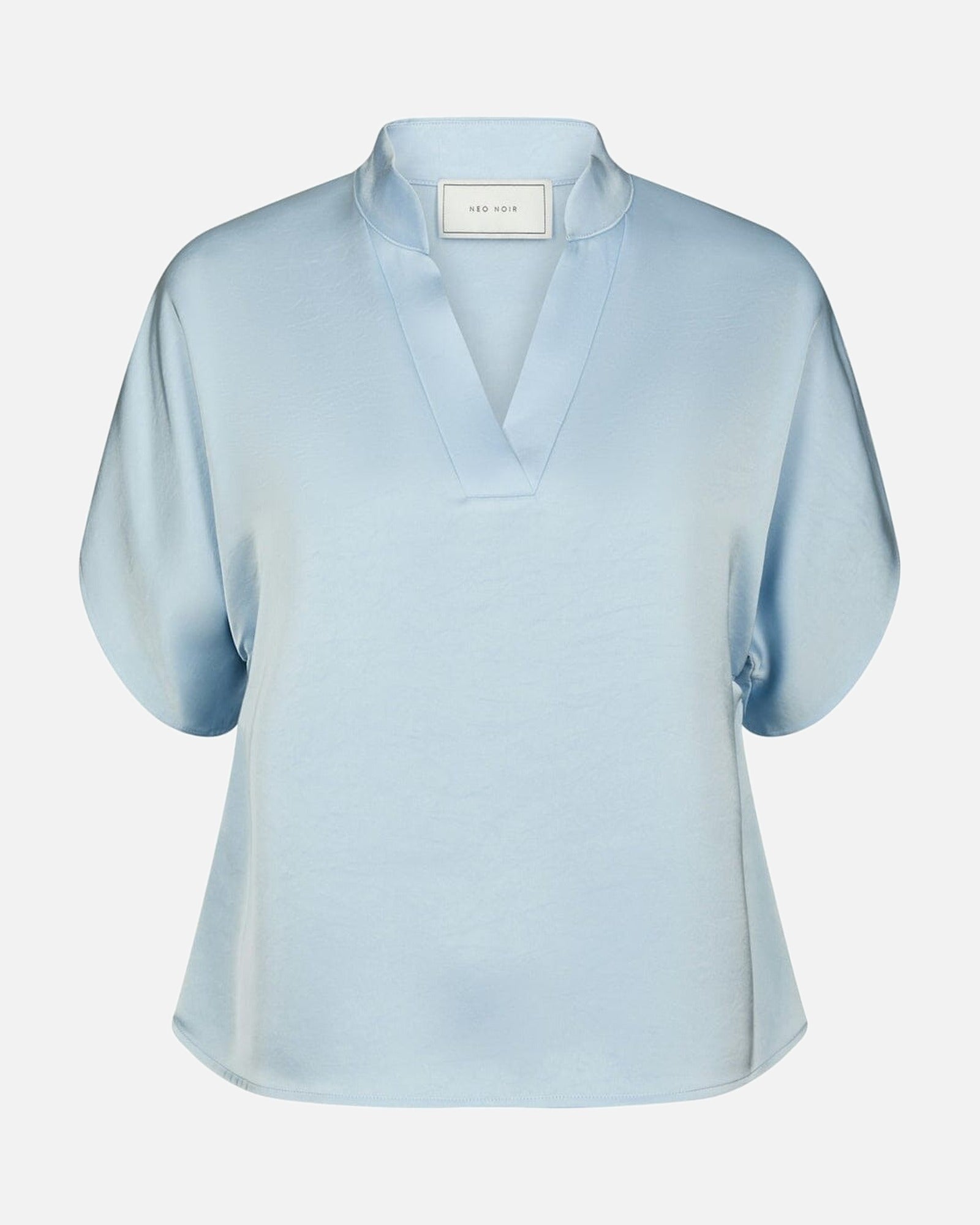 Anelle Heavy Sateen Blouse - 145 LIGHT BLUE