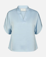 Anelle Heavy Sateen Blouse - 145 LIGHT BLUE