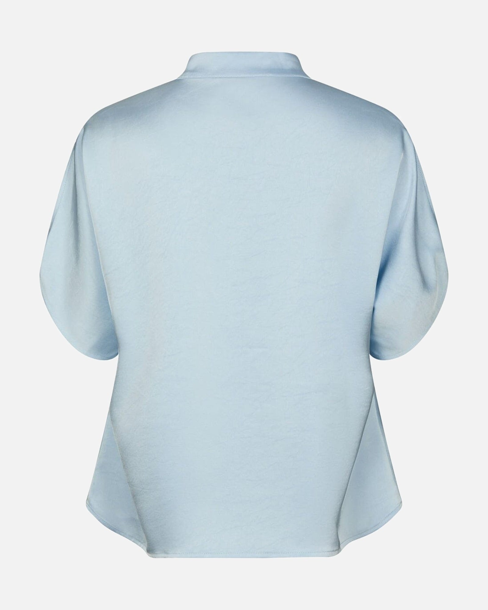 Anelle Heavy Sateen Blouse - 145 LIGHT BLUE
