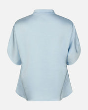 Anelle Heavy Sateen Blouse - 145 LIGHT BLUE