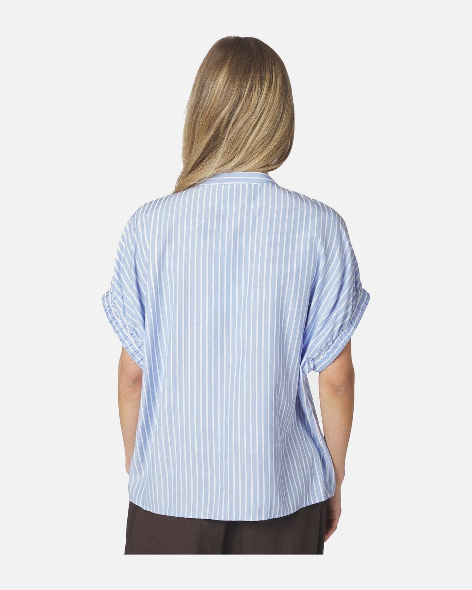 Englana Stripe Blouse - 145 LIGHT BLUE