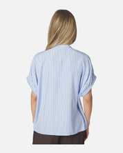 Englana Stripe Blouse - 145 LIGHT BLUE