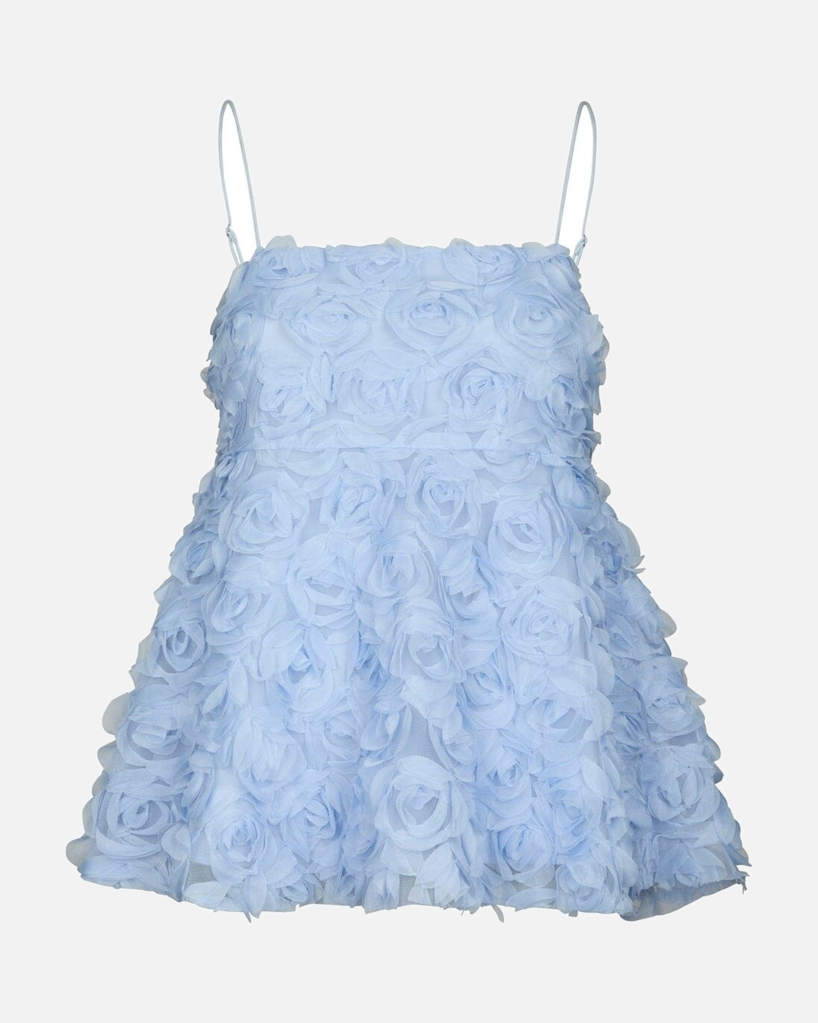 Kenli Flower Top - 145 LIGHT BLUE