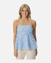 Kenli Flower Top - 145 LIGHT BLUE