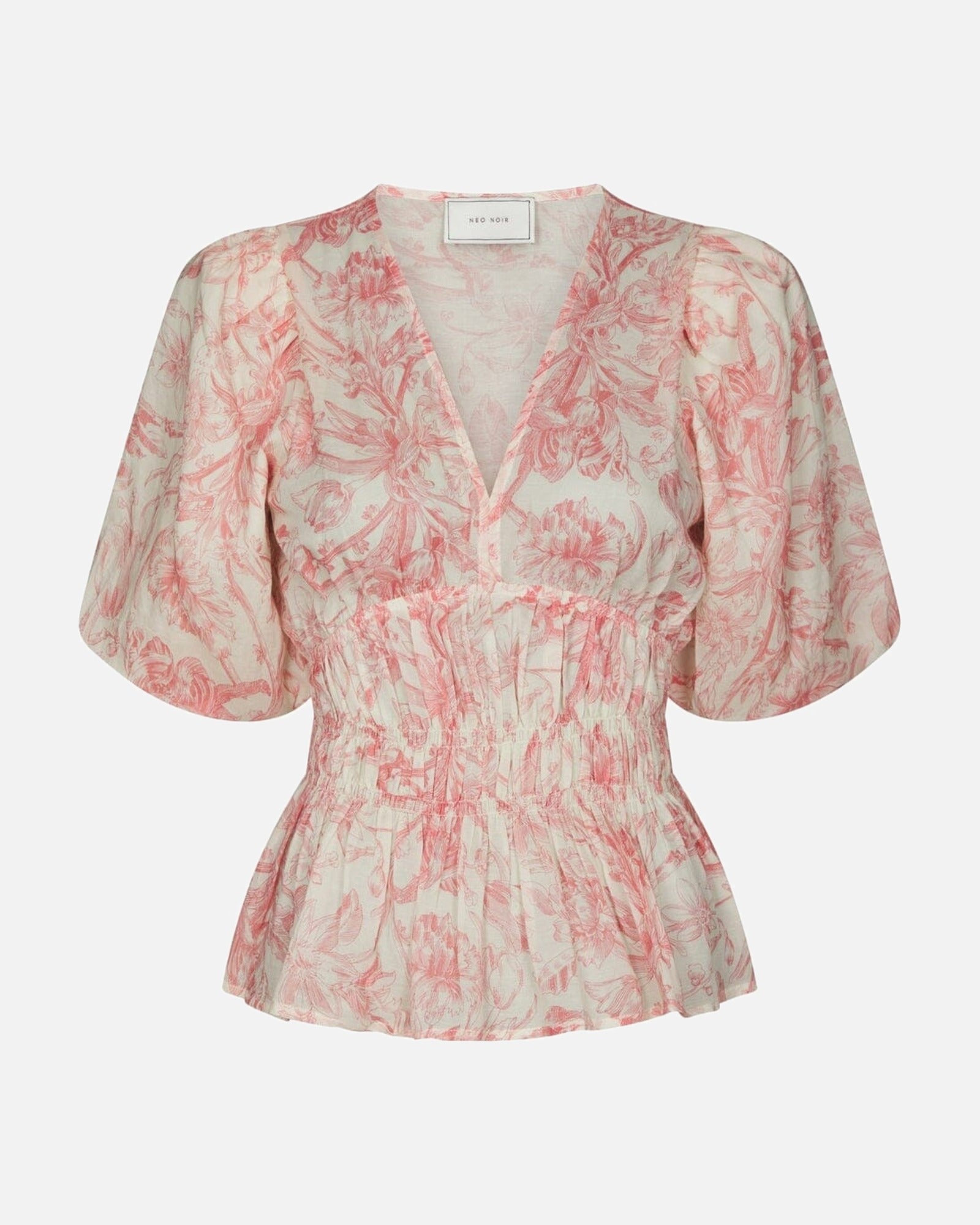 Minutti Print Blouse - 121 OFF WHITE
