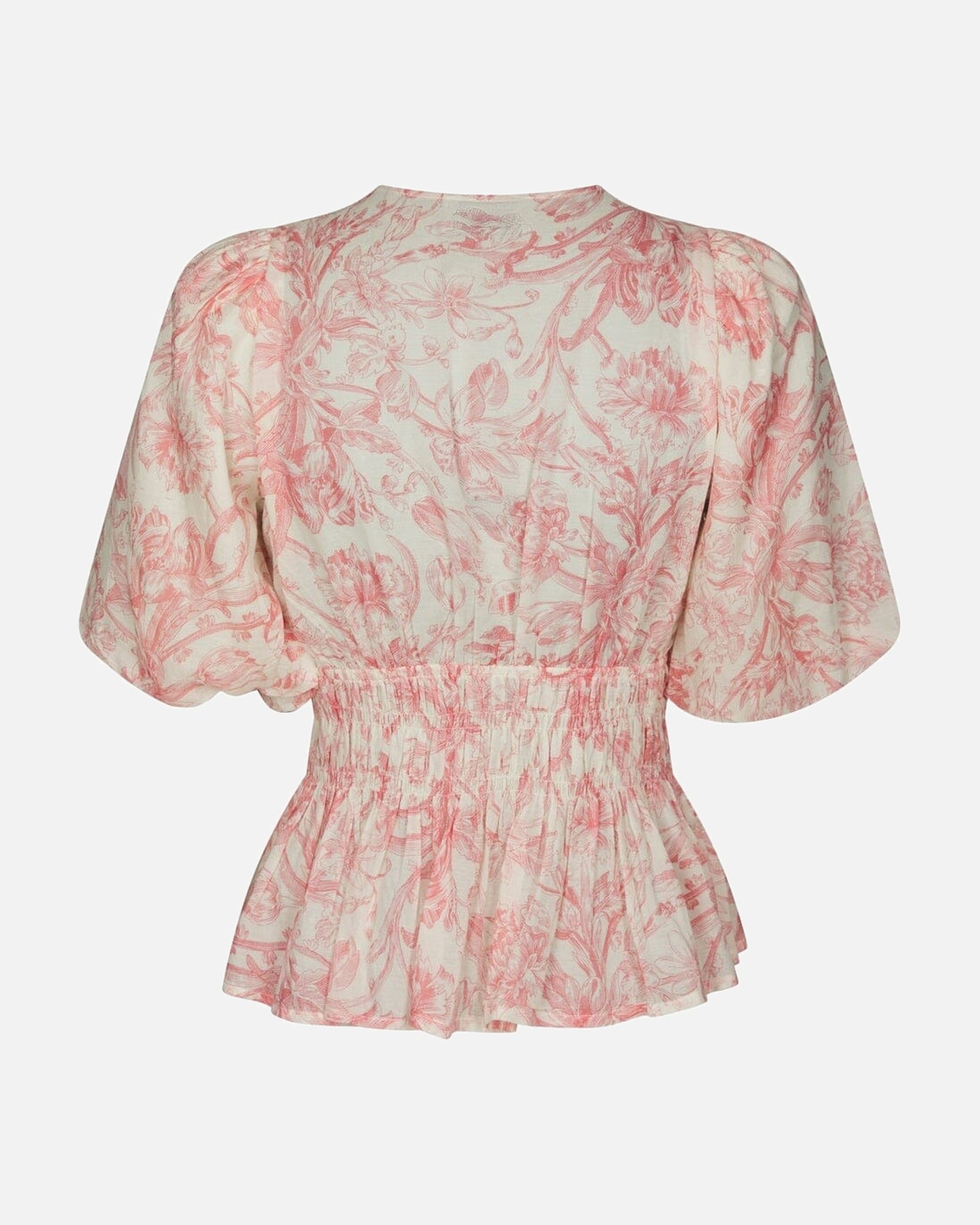 Minutti Print Blouse - 121 OFF WHITE