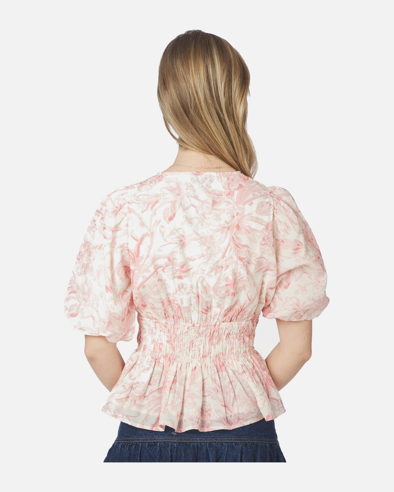 Minutti Print Blouse - 121 OFF WHITE