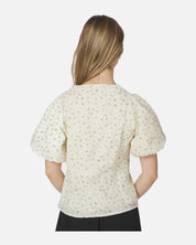 Irina Small Rose Flower Blouse - 191 LIGHT YELLOW