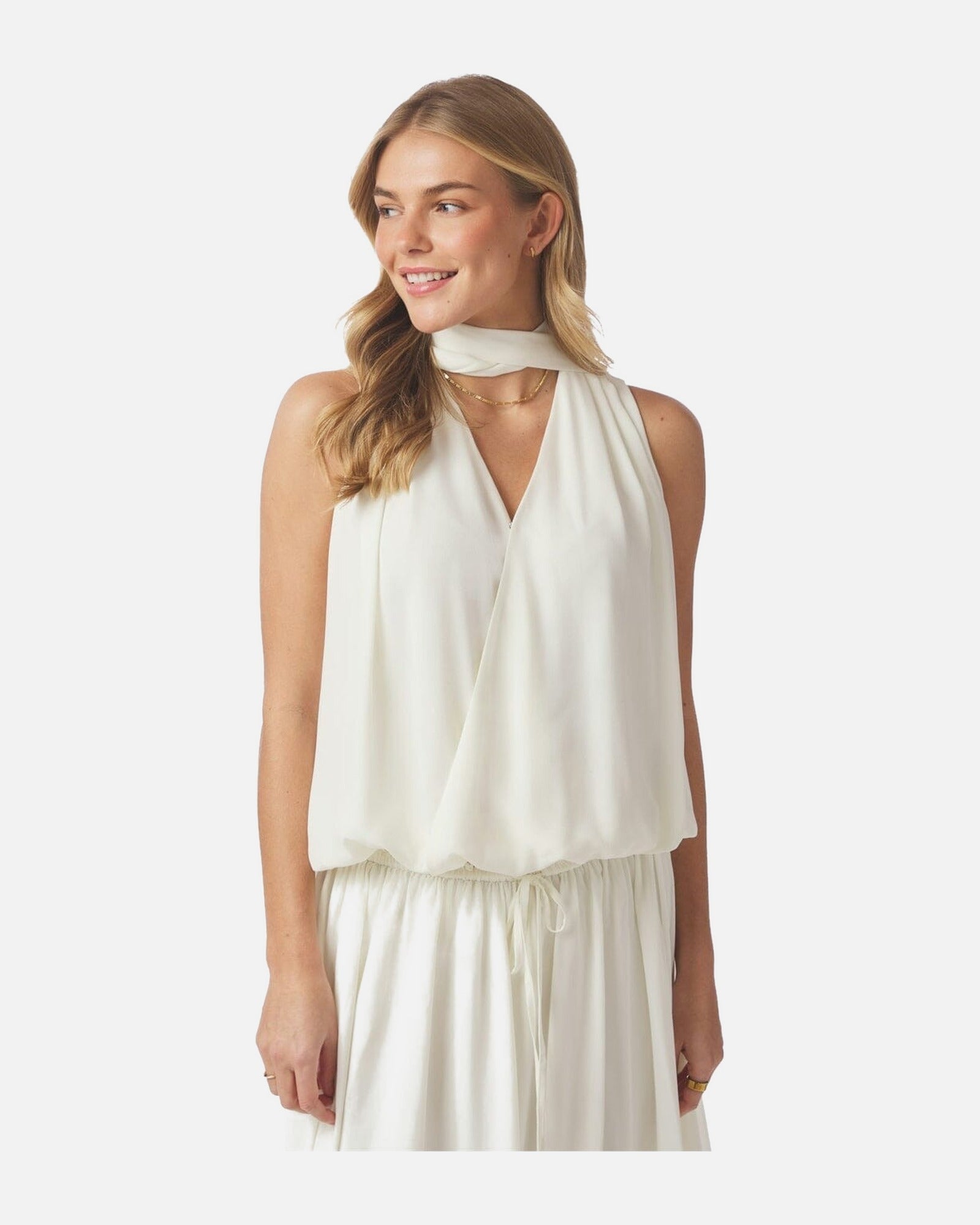 Inge Chiffon Top - 121 OFF WHITE