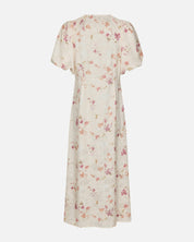 Illana Sateen Print Dress - 122 CREME